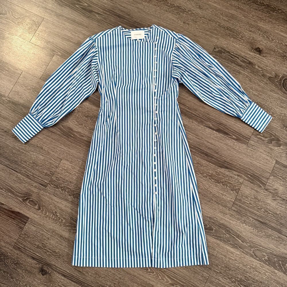 Frame Jet Stream Button Detail Dress